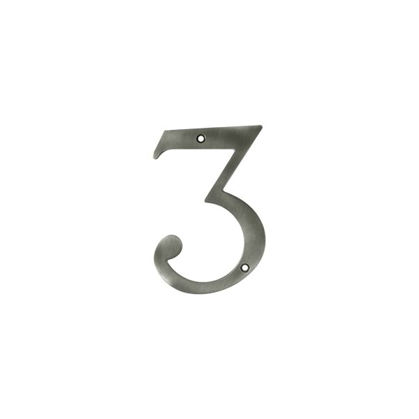 RN6-3U15A 6 House Number Antique Nickel, 10PK